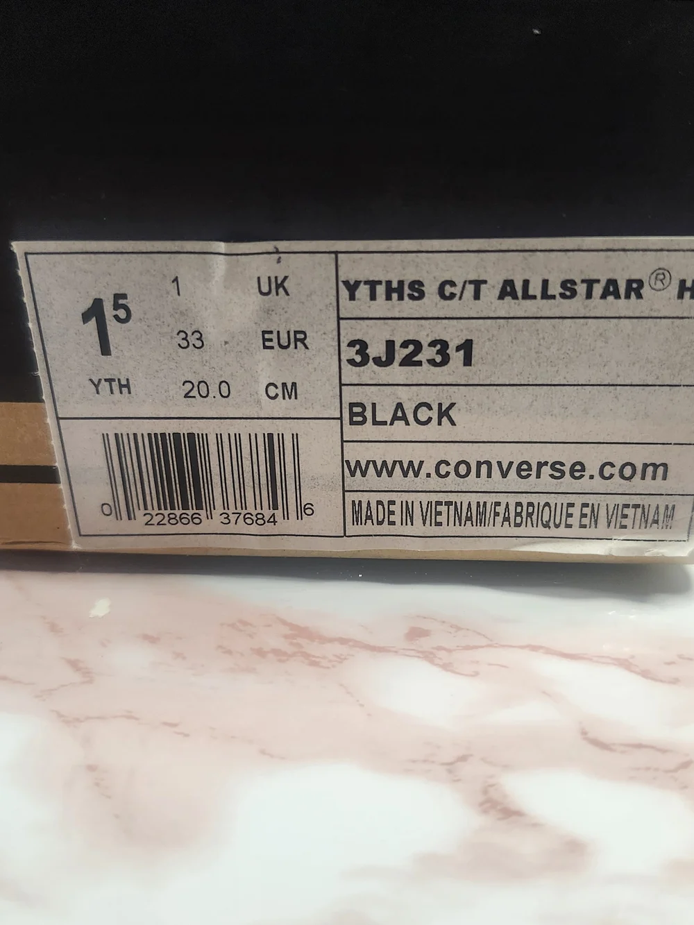 Converse Kids Black & White High Top Sneaker